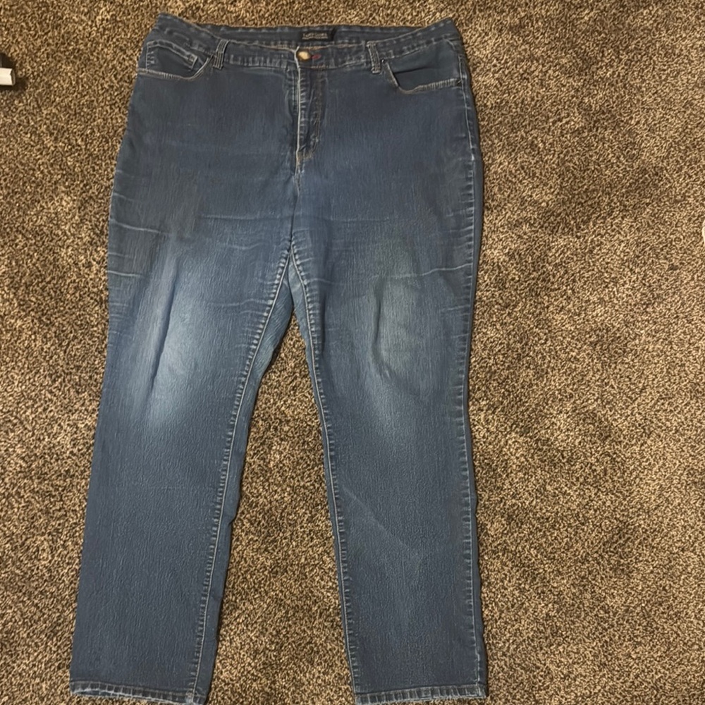 Faded Glory Blue Straight Leg Jeans Classic Style